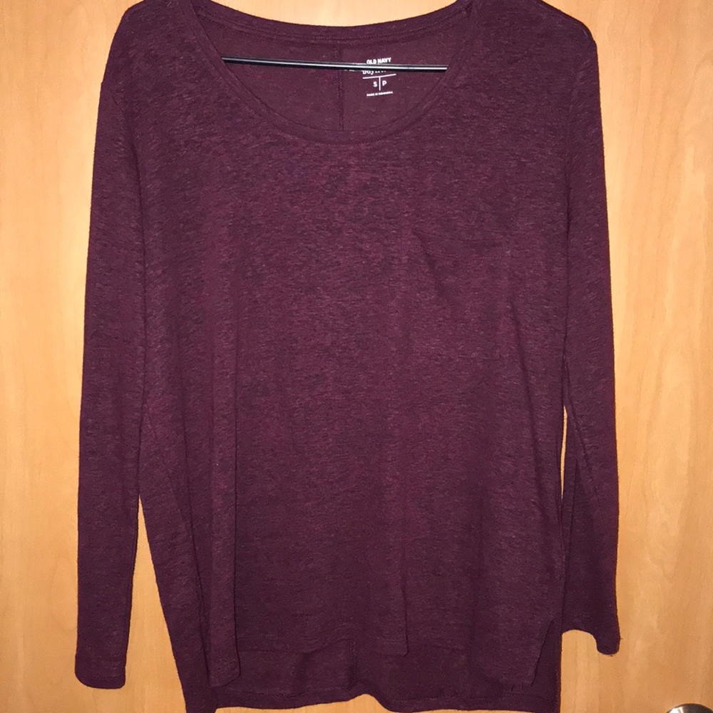 Burgundy long sleeve shirt